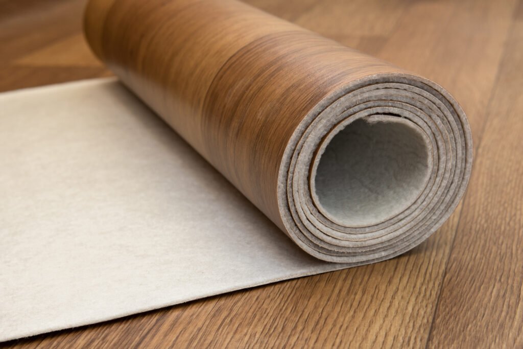 Linoleum Rolle mit Holzstruktur